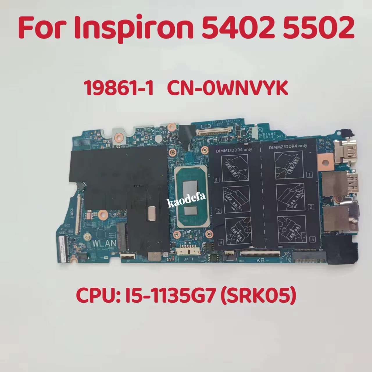 Intel Cpu Core I7 - Dell Inspiron 5402 5502 노트북용 메인보드,