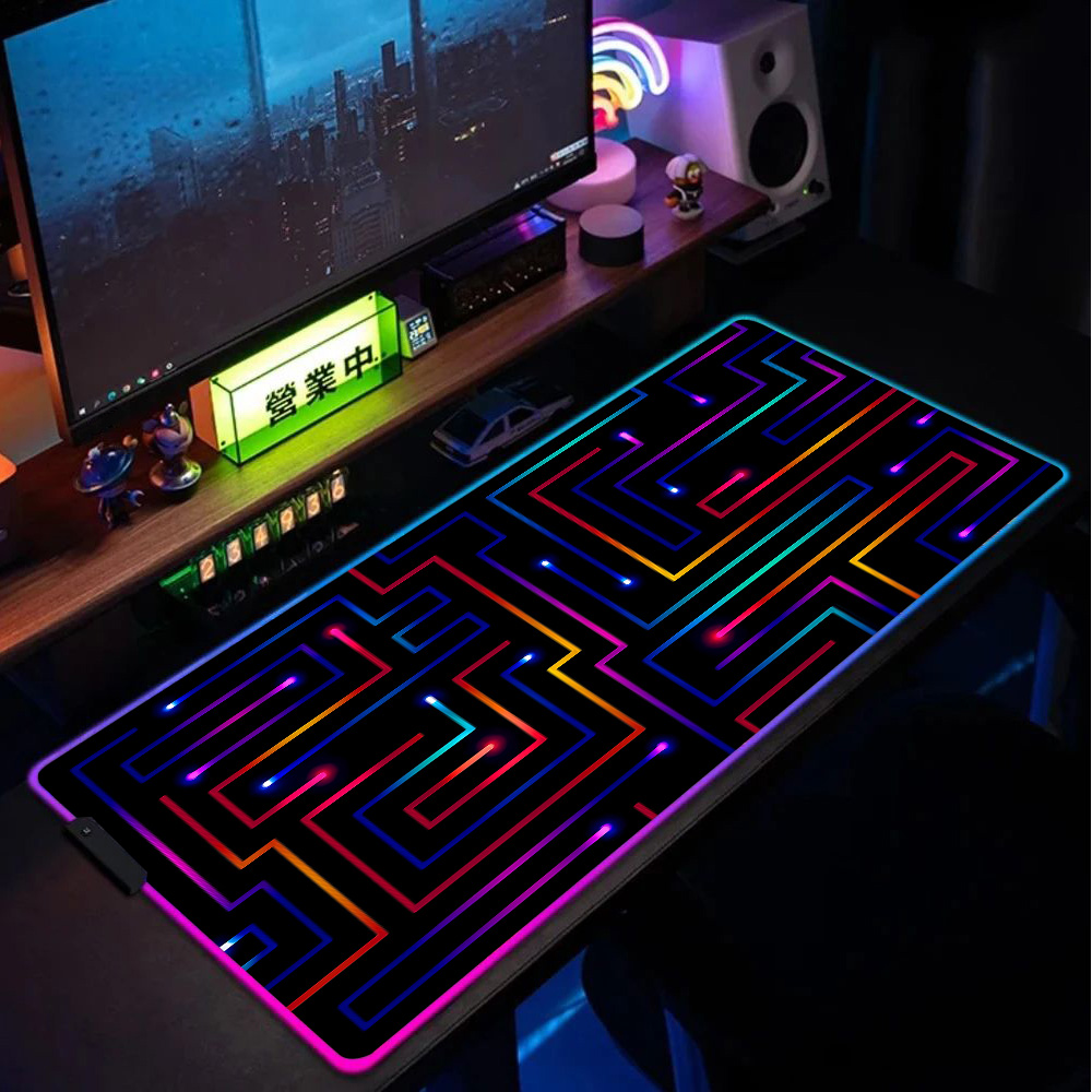 Gaming Accessories For Pc Setup - Xxl 마우스 패드 900x400 네온 회로