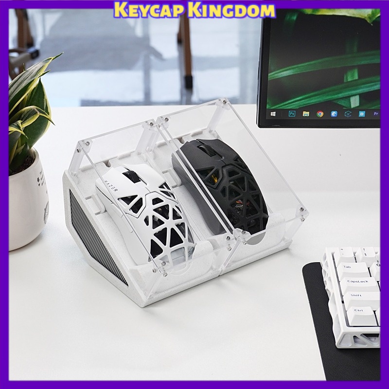 새로운 투명 아크릴 3D 프린팅 마우스 먼지 커버 및  - Gaming Accessories For Pc Setup 리뷰 및 가격