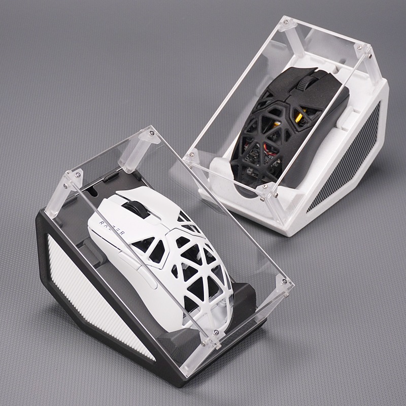 새로운 투명 아크릴 3D 프린팅 마우스 먼지 커버 및  - Gaming Accessories For Pc Setup 리뷰 및 가격