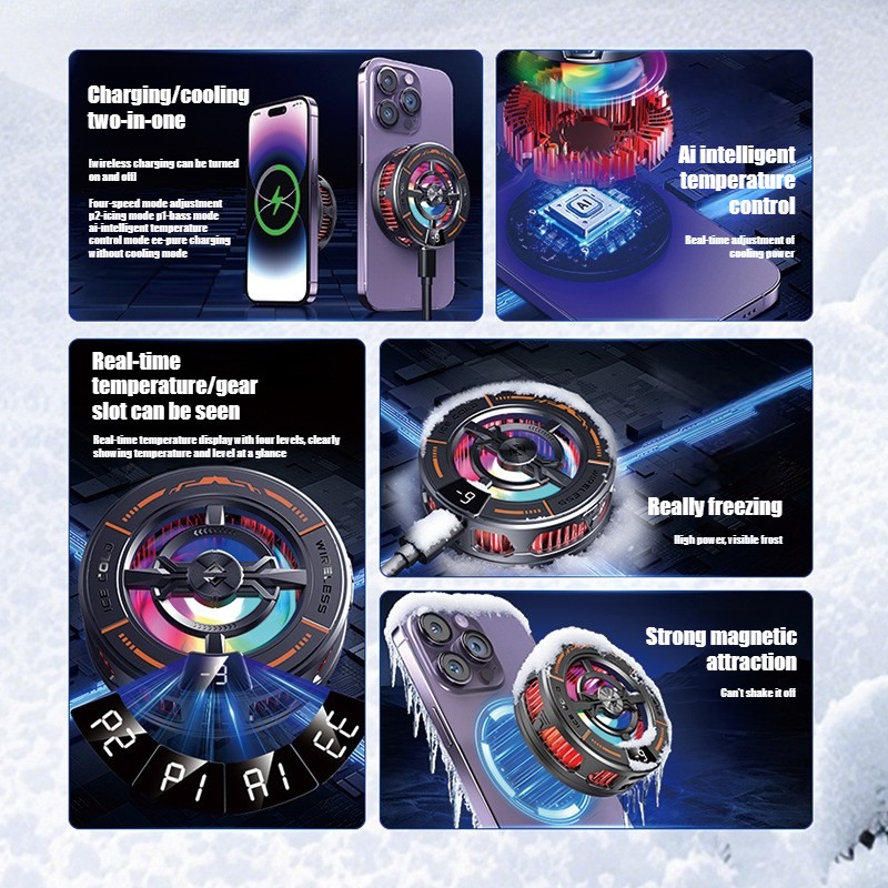 K28 자기 반도체 휴대폰 쿨러(무선 고속 충전기 포함 - Gaming Accessories Iphone 리뷰 및 가격