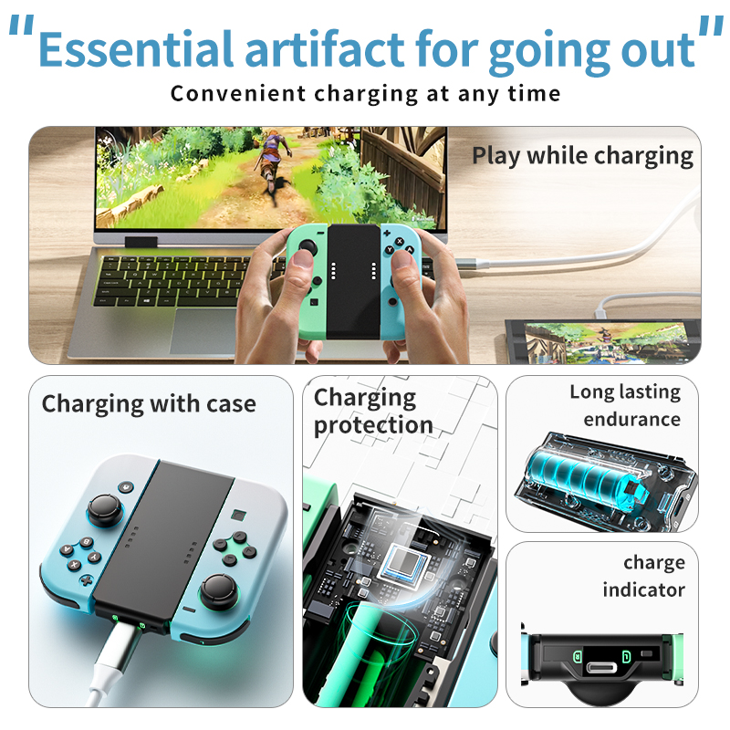 AOLION 휴대용 스위치 조이콘 충전 그립 3400m - Gaming Accessories Nintendo Switch 리뷰 및 가격