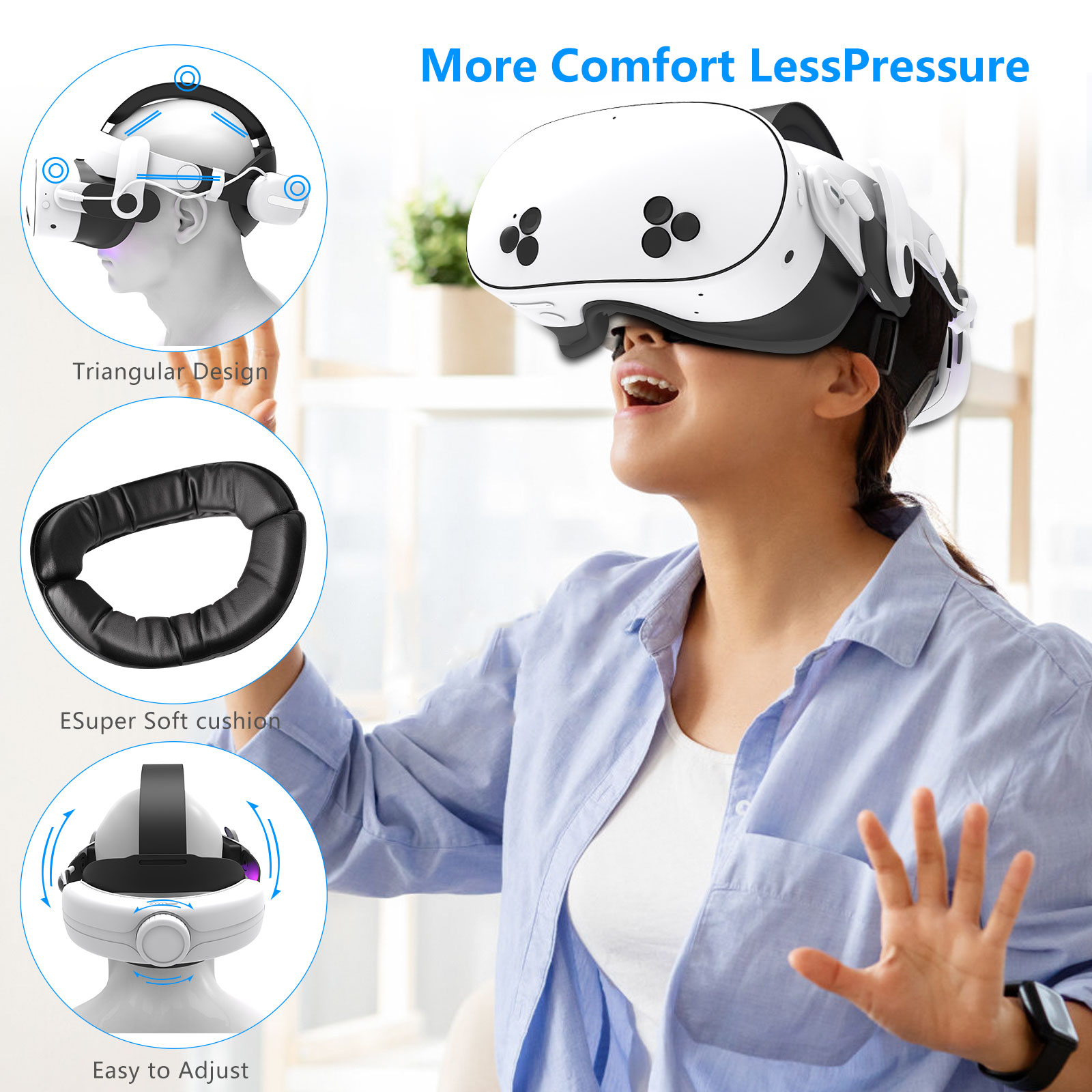 Quest3S VR 헤드셋 12000mAh 조절 가능한 - Gaming Accessories Vr 리뷰 및 가격