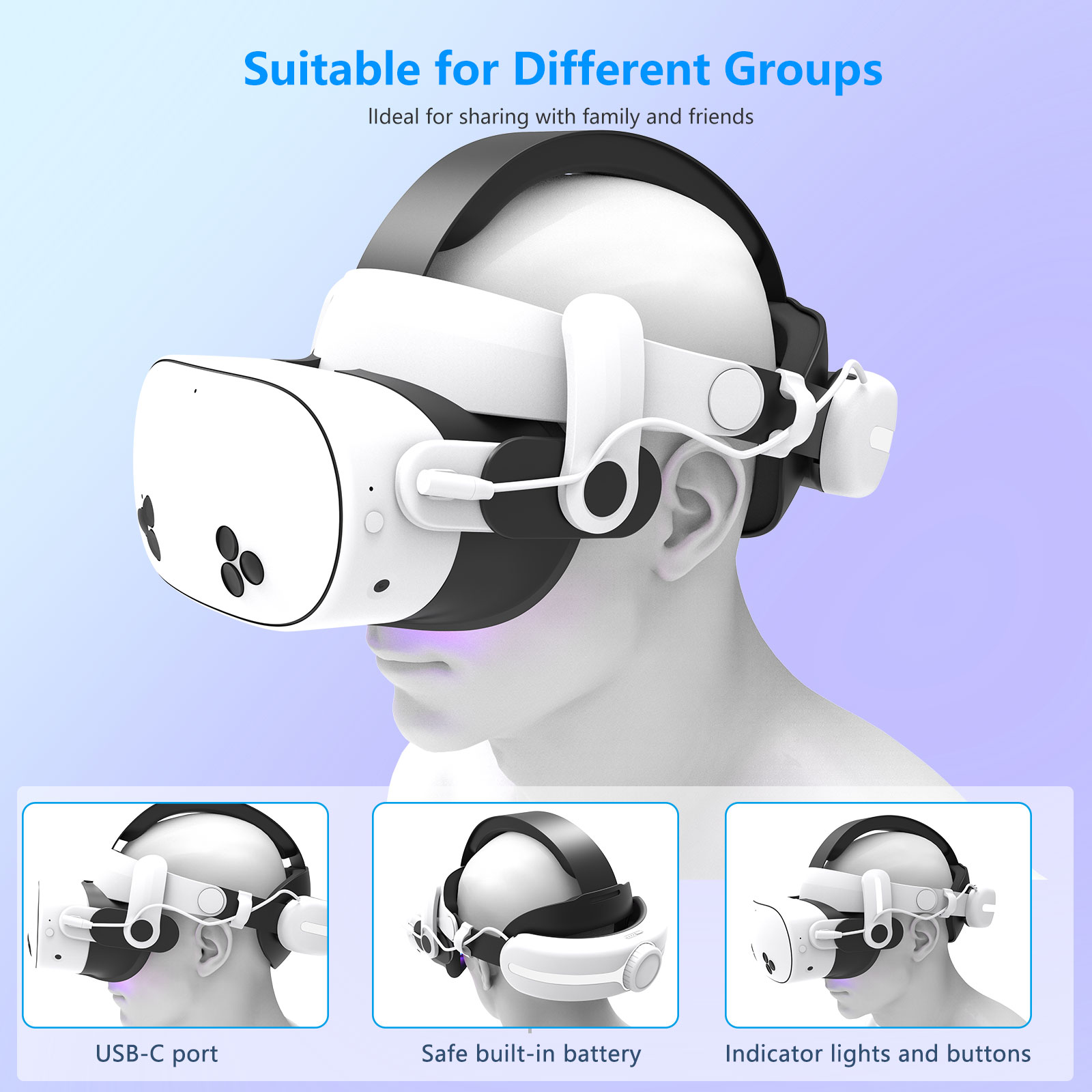 Quest3S VR 헤드셋 12000mAh 조절 가능한 - Gaming Accessories Vr 리뷰 및 가격