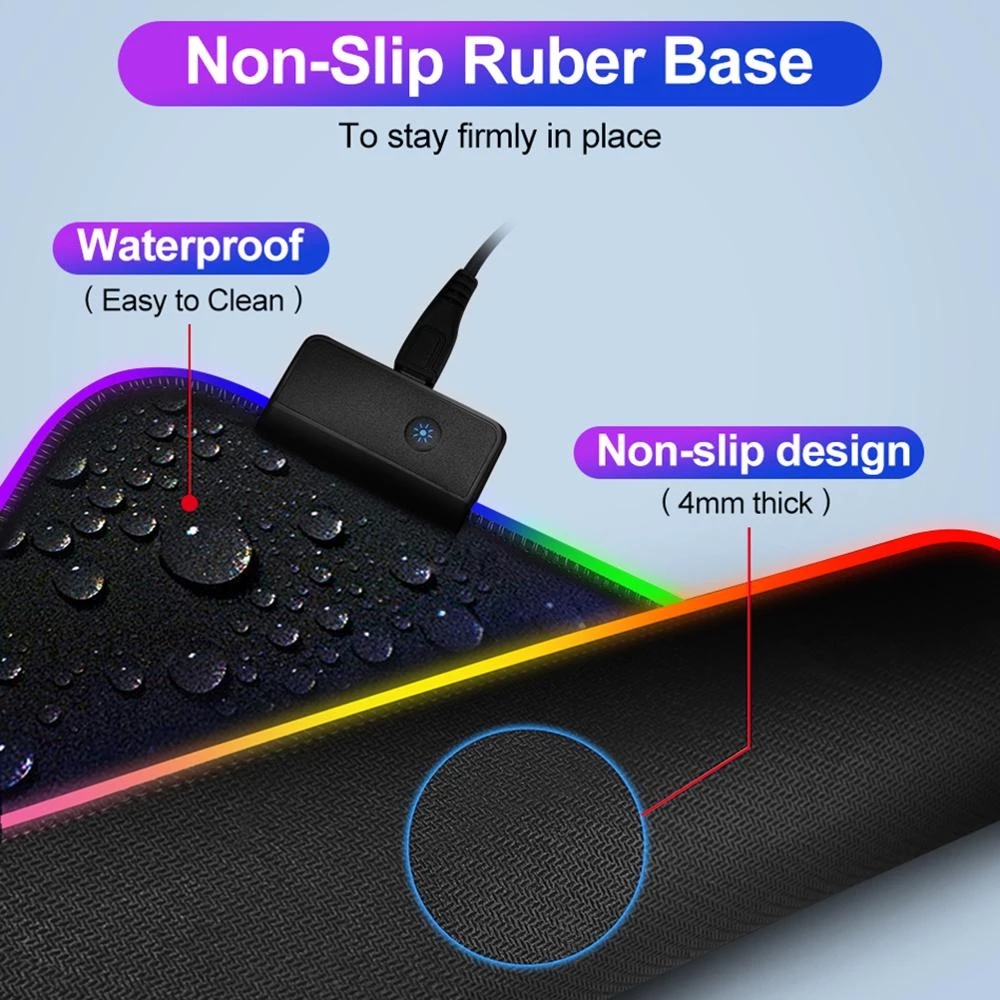 LED 발광 게임용 마우스 패드 대형 글레어 데스크탑  - Gaming Accessories For Your Desk 리뷰 및 가격