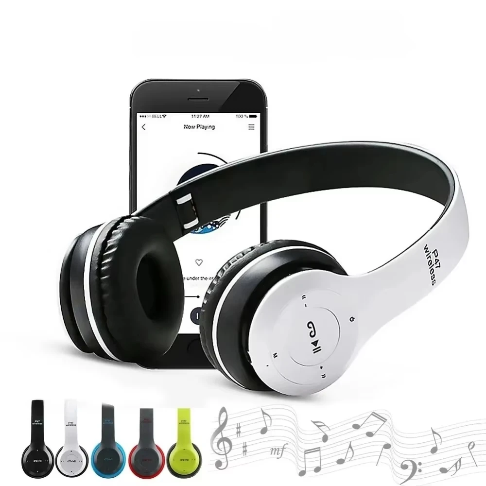스테레오 P47 헤드셋 5.0 블루투스 헤드셋 접이식  - Gaming Accessories Iphone 리뷰 및 가격