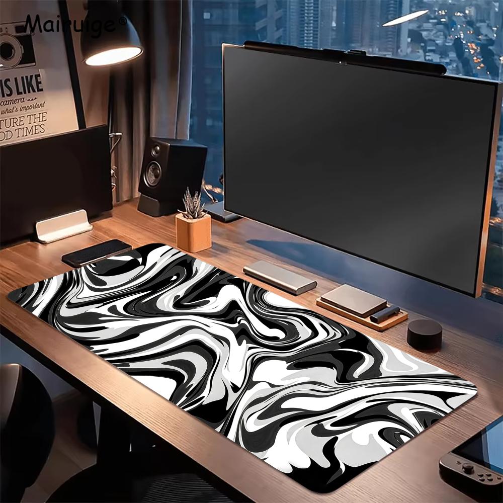 추상적인 유체 무늬 논슬립 고무 데스크 매트 컴퓨터 키 - Gaming Accessories For Pc Setup 리뷰 및 가격