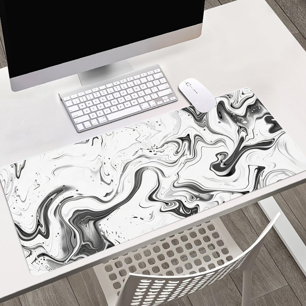 추상적인 유체 무늬 논슬립 고무 데스크 매트 컴퓨터 키 - Gaming Accessories For Pc Setup 리뷰 및 가격