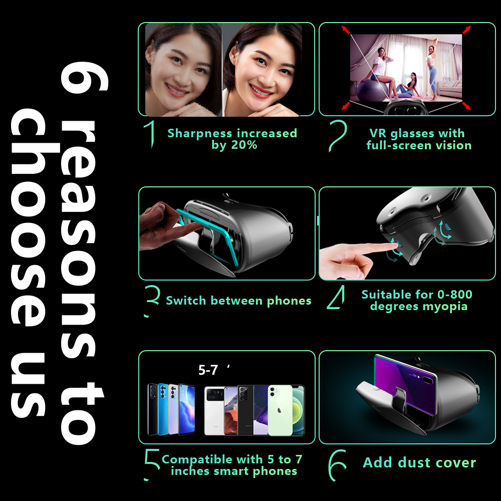 아이폰 안드로이드 스마트폰용 3D 가상 현실 VR 안경 - Gaming Accessories Iphone 리뷰 및 가격