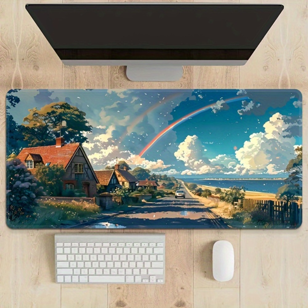 대형 해안 마을 데스크탑 매트 - PC 액세서리, 게이 - Gaming Accessories For Pc Setup 리뷰 및 가격