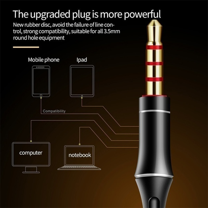 3.5mm 유선 헤드폰 아이폰용 HD 마이크 샤오미 화 - Gaming Accessories Iphone 리뷰 및 가격