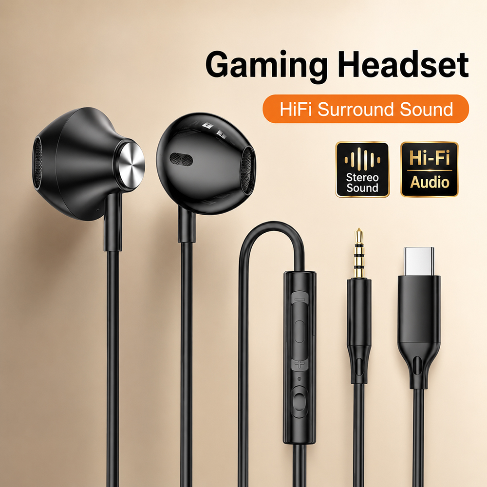 HiFi 서라운드 헤드폰 iPhone 용 베이스 스테레 - Gaming Accessories Iphone 리뷰 및 가격