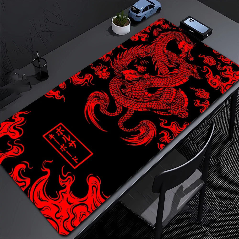 이스턴 드래곤 모란 꽃 데스크 매트 대형 일본 예술 게 - Gaming Accessories For Pc Setup 리뷰 및 가격