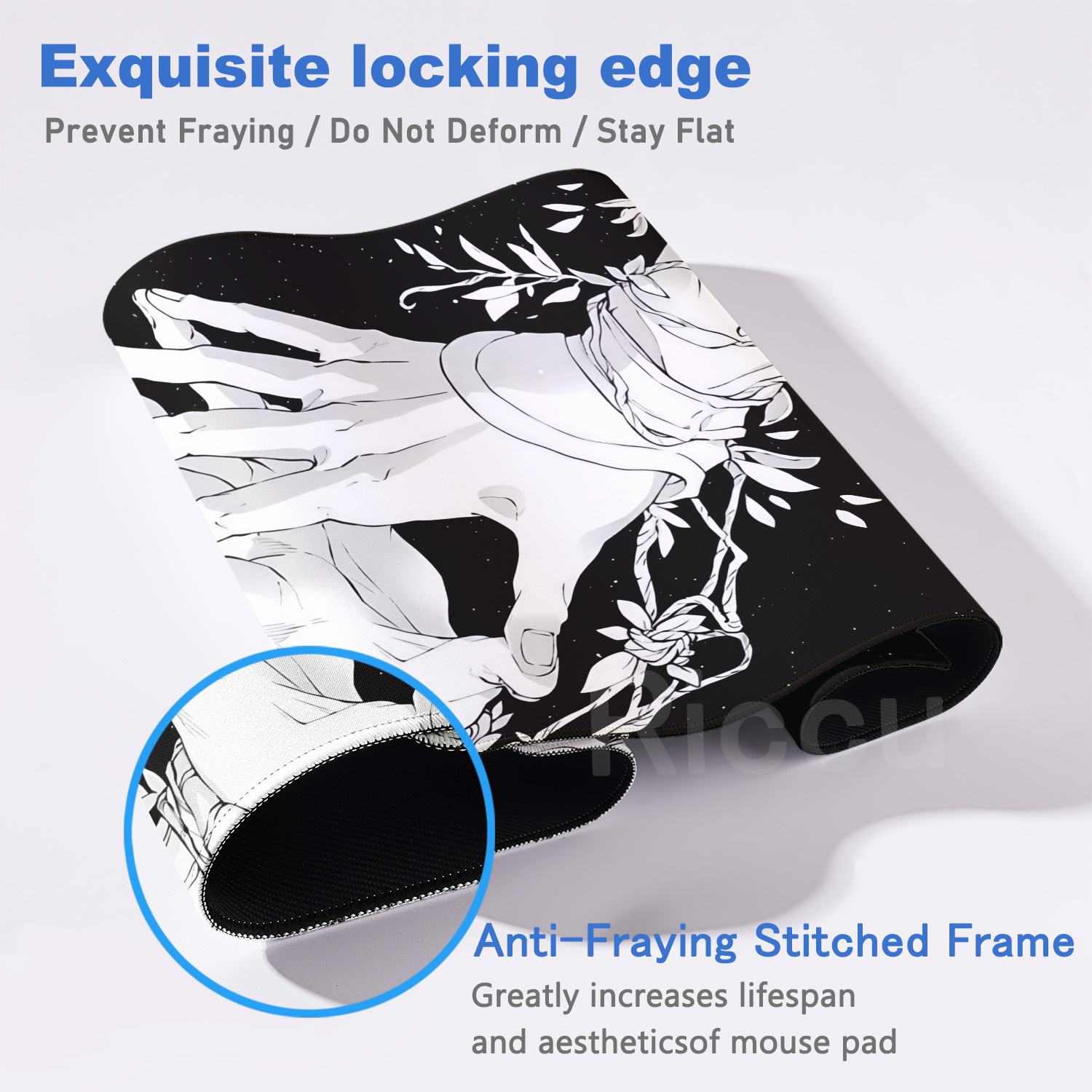 HD 대형 흑백 XXL 고딕 핸드 아트 마우스 패드 P - Gaming Accessories For Pc Setup 리뷰 및 가격