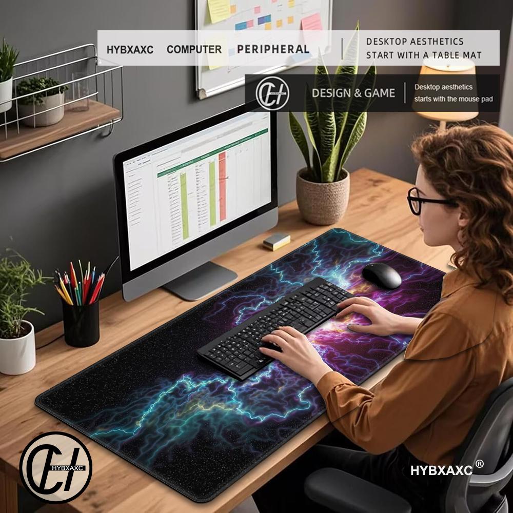 HD 마우스 패드 게임용 책상 액세서리 추상 번개 및  - Gaming Accessories Images 리뷰 및 가격